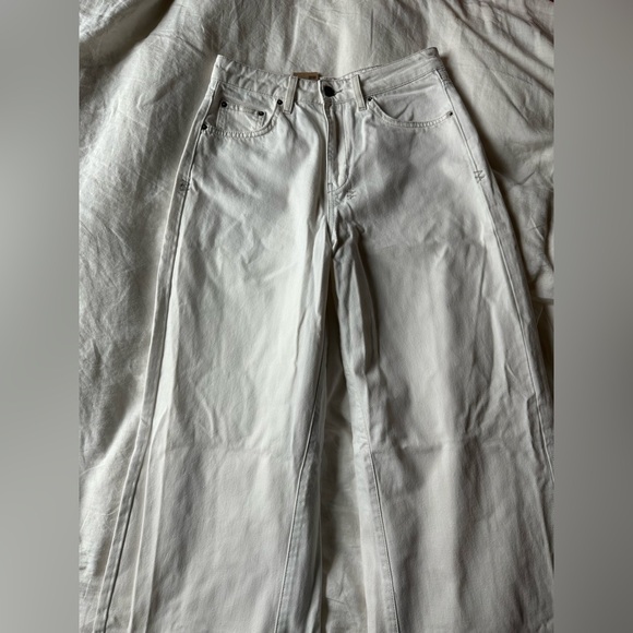 Ksubi Denim - Ksubi White Wide Leg High Waisted Jeans